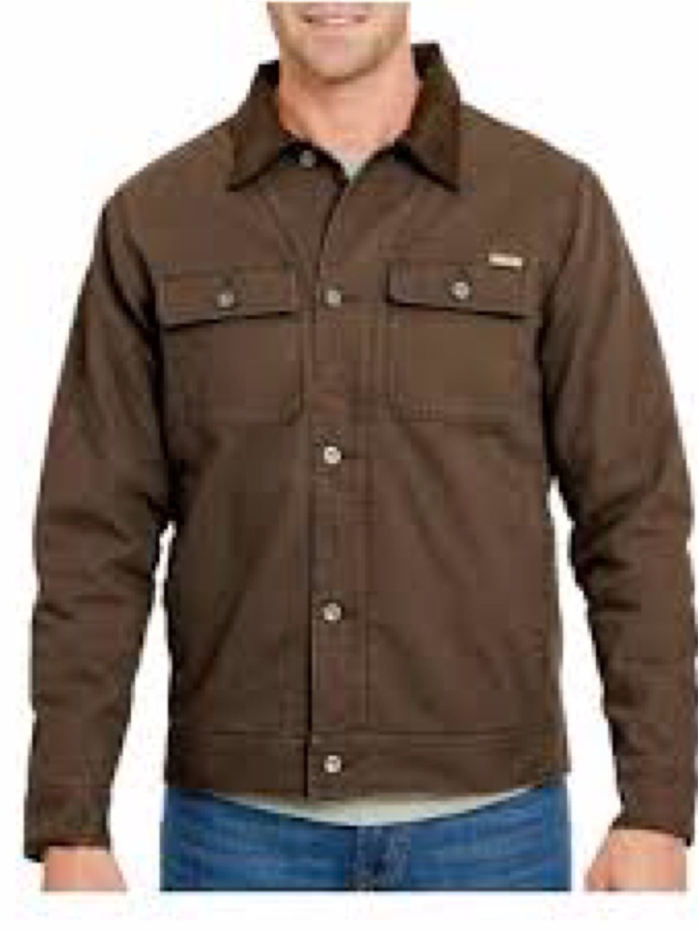Woolrich Jacket Extra Large Brown Telluride Canvas Sherpa Lined Chore Jacket XL